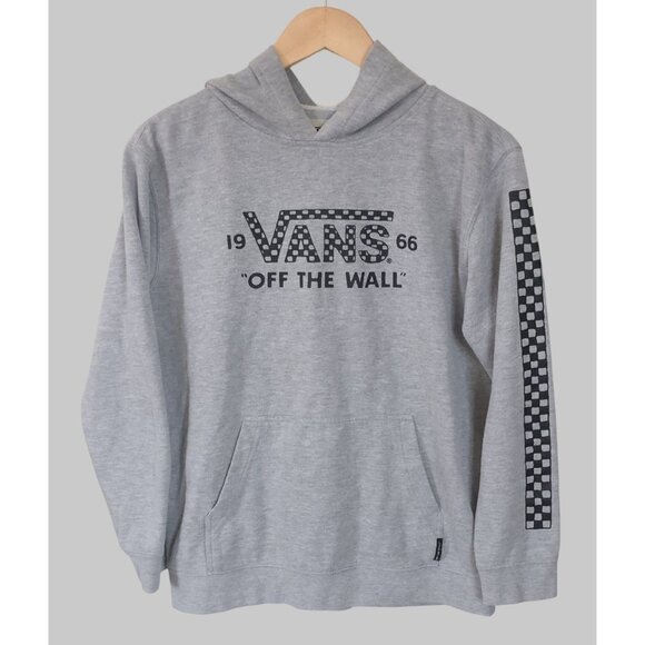 Vans Tops - Vans Off The Wall Pullover Hoodie Sweatshirt Womens XL Gray Logo Skateboard